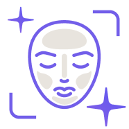 An illustration of a person highlighting skin